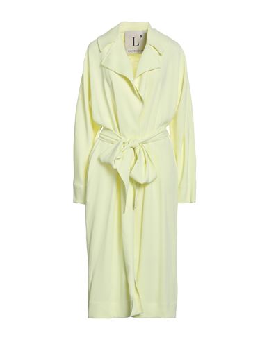 L' Autre Chose Woman Overcoat & Trench Coat Pastel yellow Size 6 Acetate, Viscose