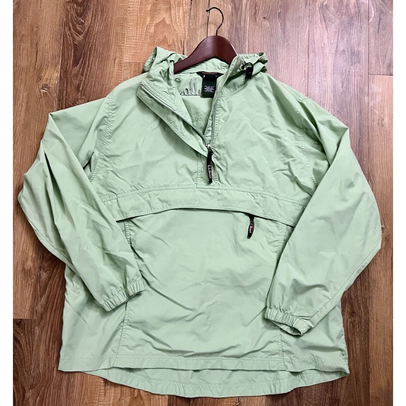 L L Bean Ll Bean Womens Packable Windbreaker Jacket Size XL Reg Green