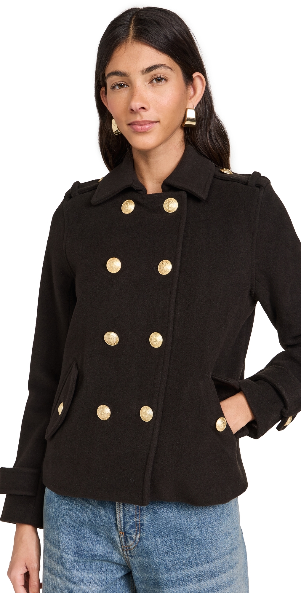 L'AGENCE Franco Shirt Military Coat Dark Chocolate 8