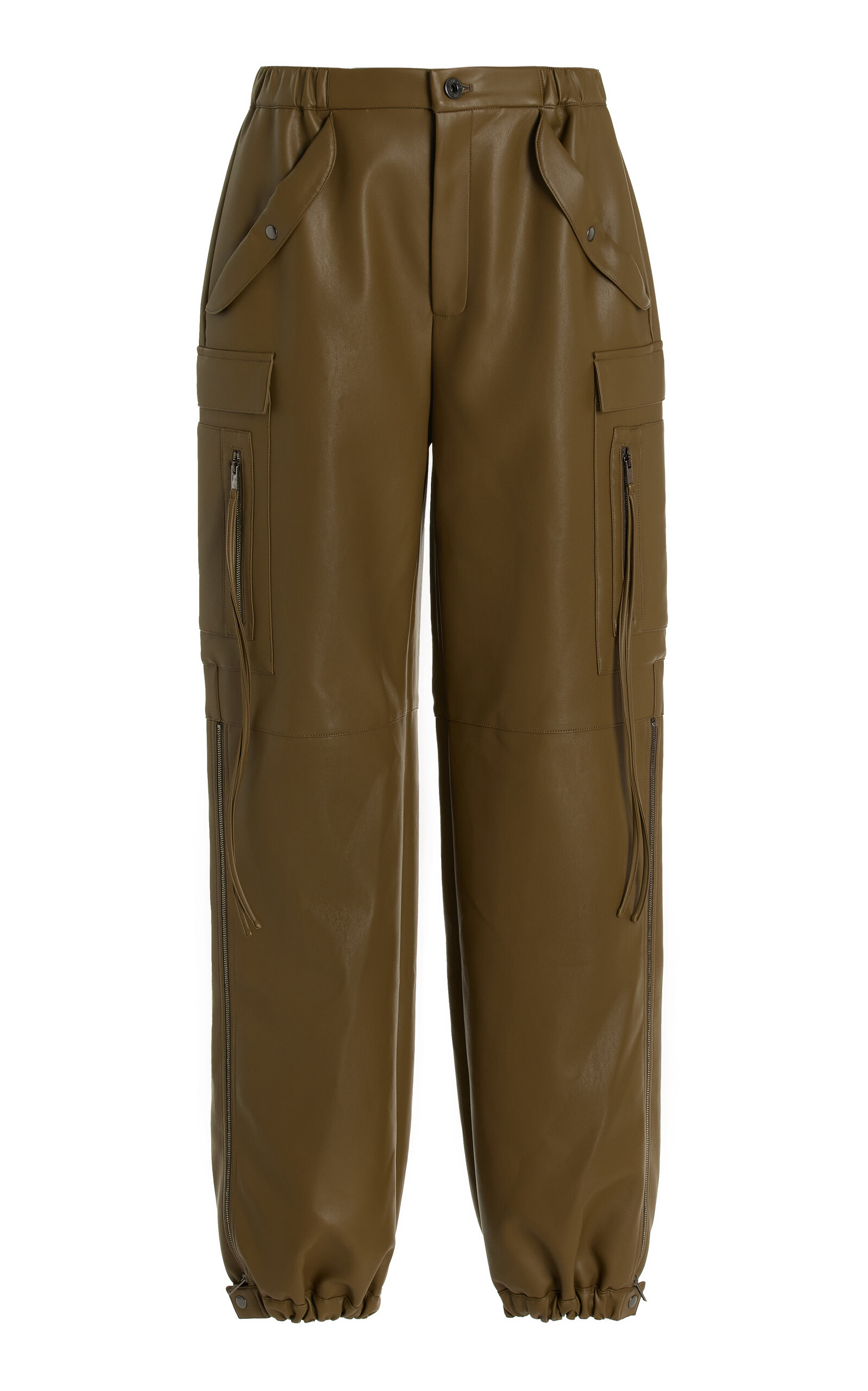 LAPOINTE - Vegan-Leather Jogger Pants - Green - L - Moda Operandi