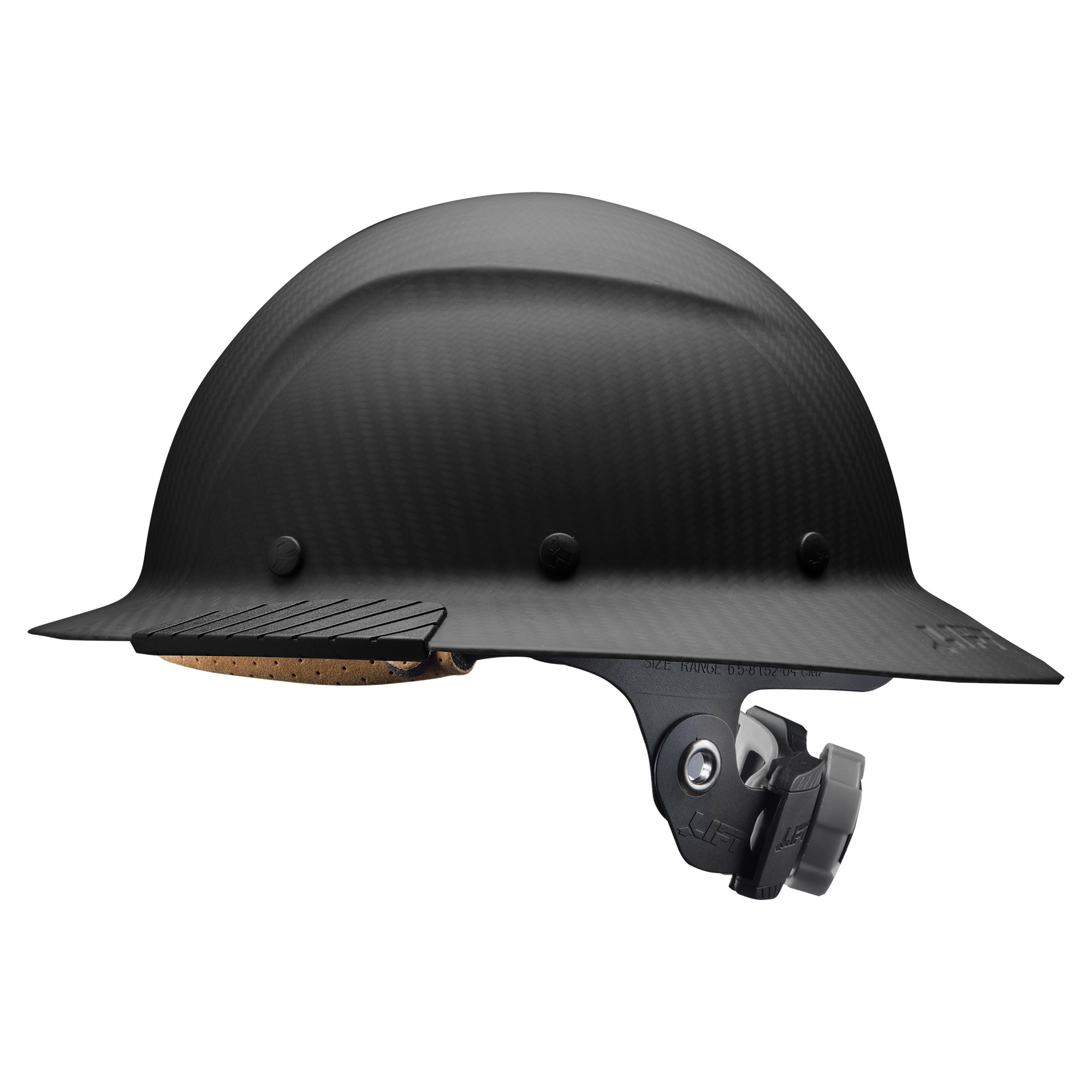 LIFT Safety Full Brim Quick Adjusting Ratchet Black Hard Hat Leather | HDFM-17KG