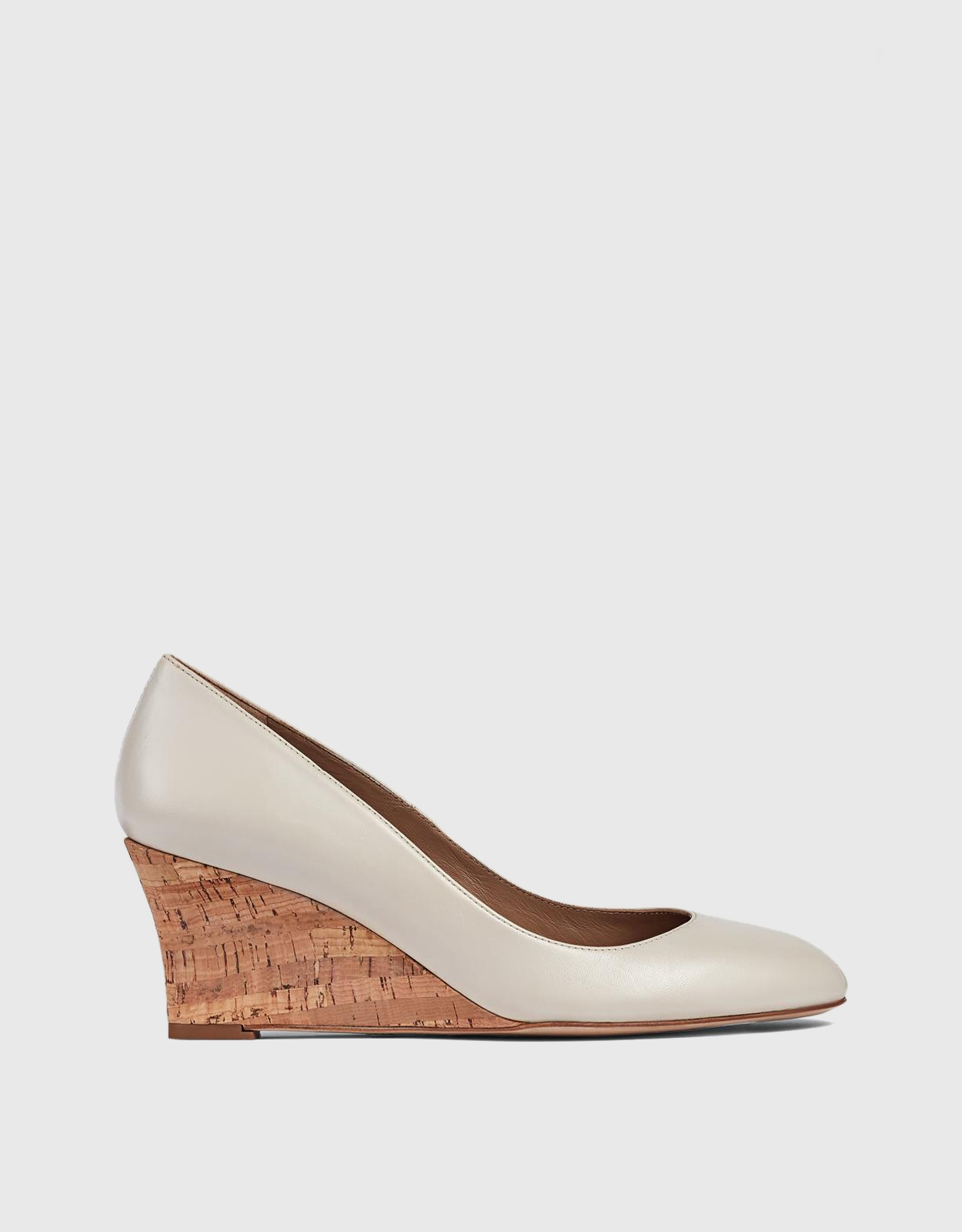 LK Bennett Eevi Leather Cork Wedge Pumps - 36