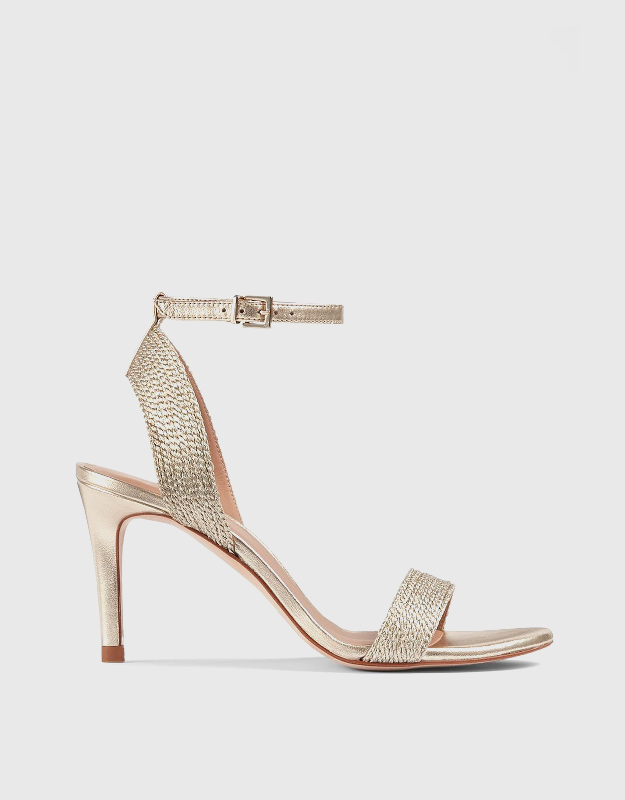 LK Bennett Ivette Metallic Rope Ankle Strap High-Heeled Sandals - 37