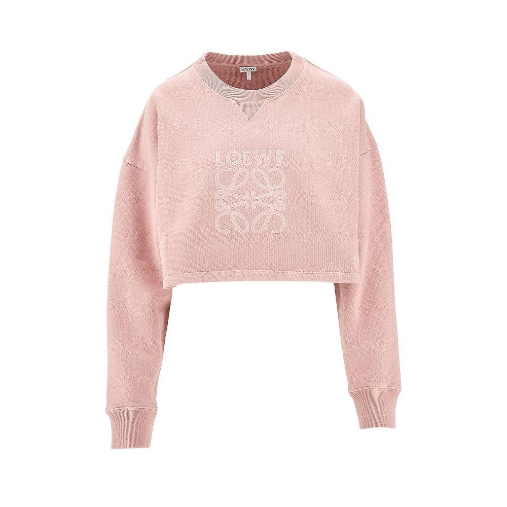 LOEWE Anagram embroidery cropped sweatshirt Woman XS