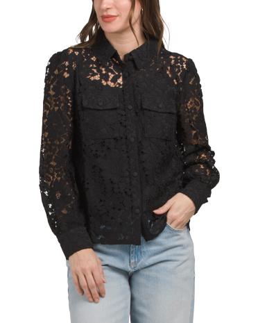 Lace Blouse for Women | Rayon/Nylon