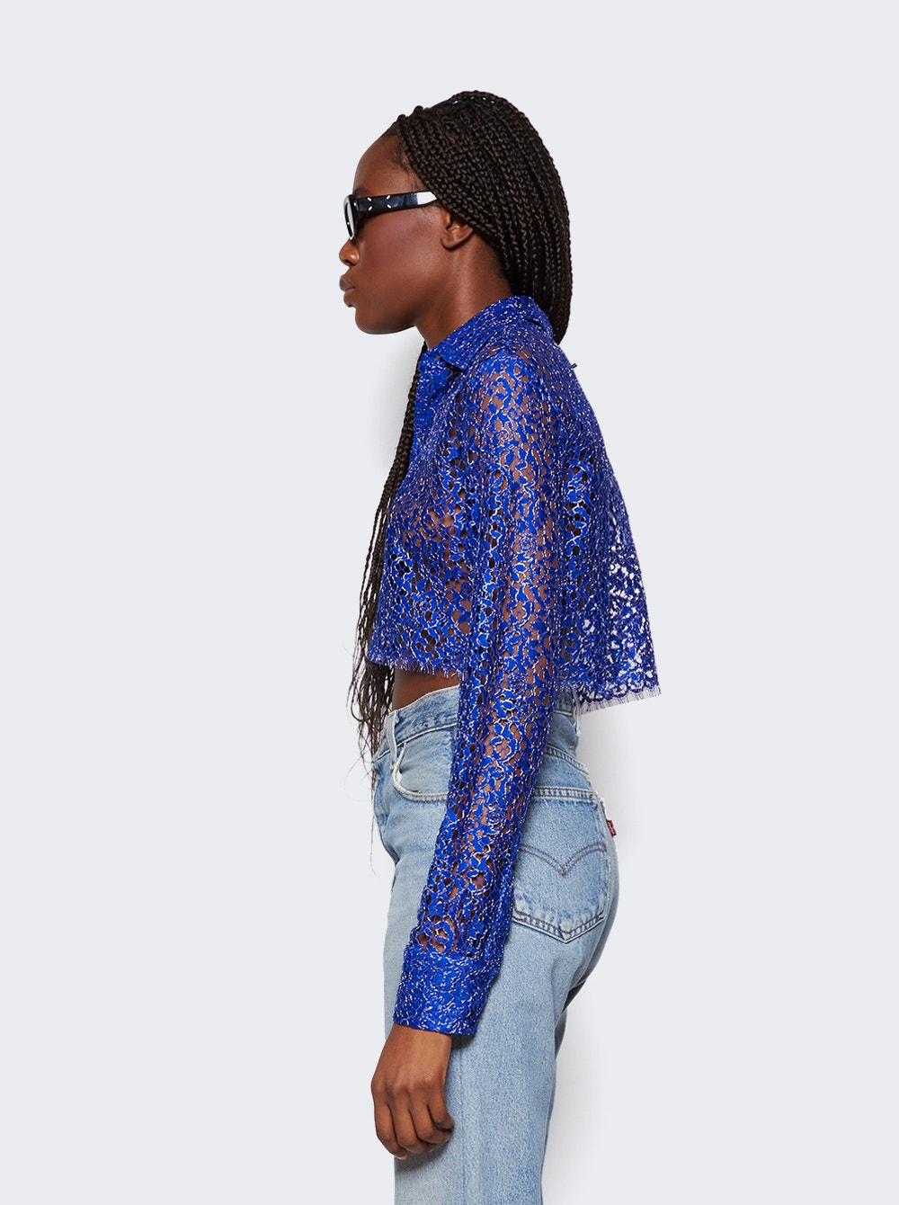 Lace Cropped Shirt