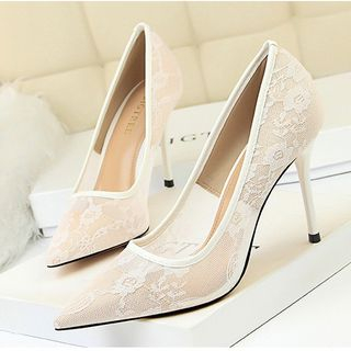 Lace Pointy Stilettos