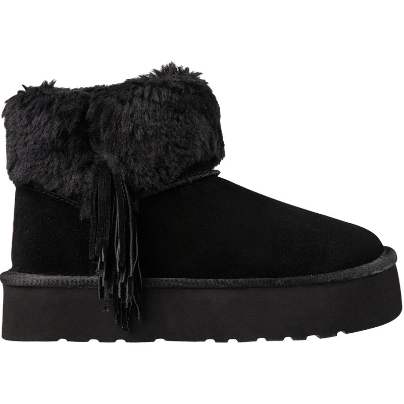 Lamo Women's Amari Fur Platform Tassel Boots Black, 5 - Winter Boots at Academy Sports