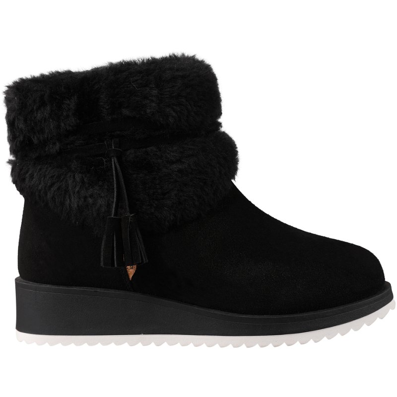 Lamo Women's Bailee Fur Wedge Boots Black, 5 - Winter Boots at Academy Sports