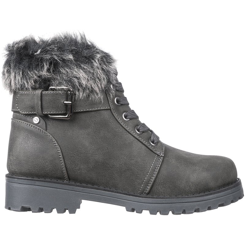 Lamo Women's Kit Fur Hiker Lace-up Boots Charcoal, 6 - Winter Boots at Academy Sports