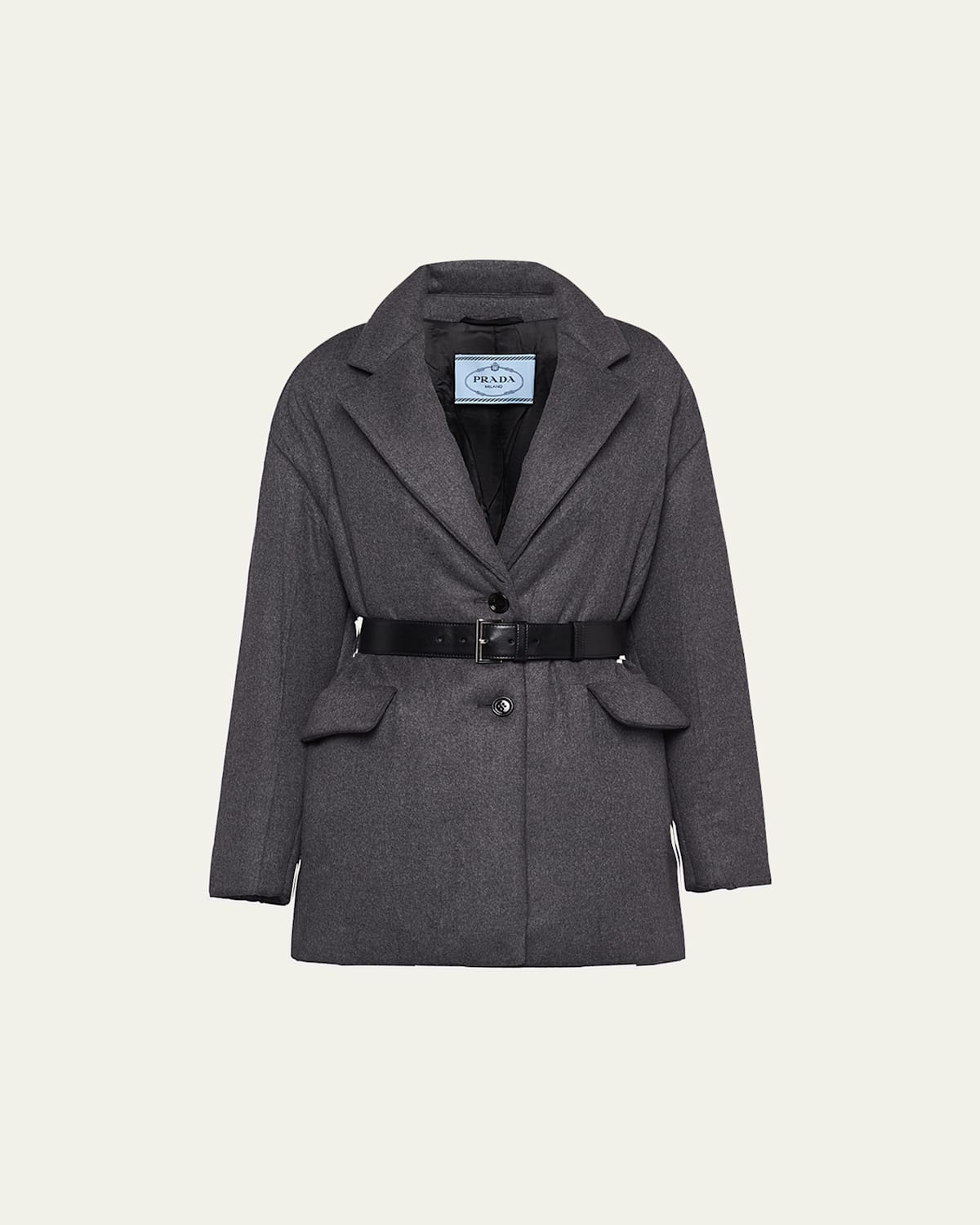 Lana Wool-Cashmere Belted Padded Jacket