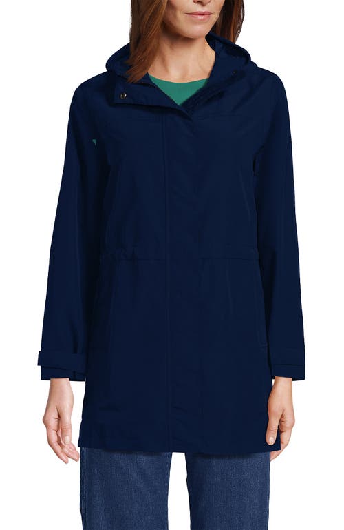 Lands' End Squall Hooded Waterproof Raincoat in Deep Sea Navy at Nordstrom, Size X-Small P