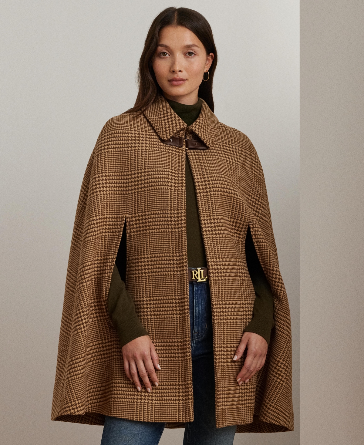 Lauren Ralph Lauren Women's Wool-Blend Cape Coat - Camel/Cognac