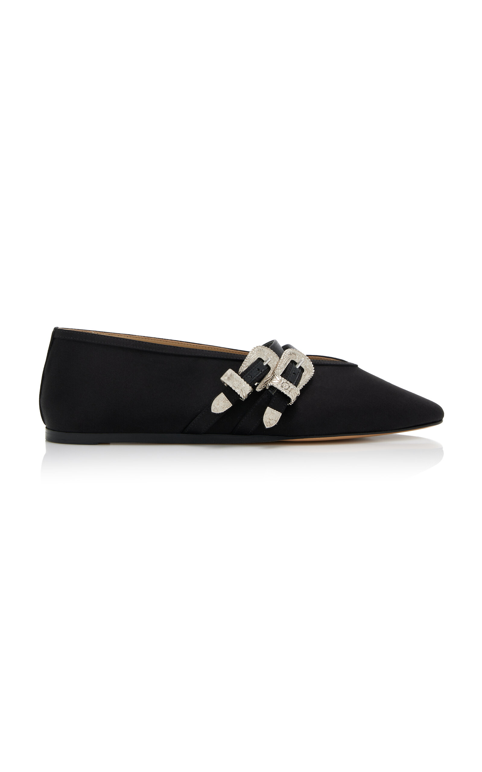 Le Monde Beryl - Claudia Silk-Satin Ballet Flats - Black - IT 38 - Moda Operandi