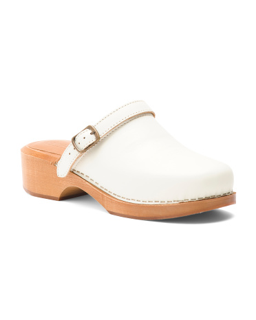 Leather 70S Classic Clogs for Women