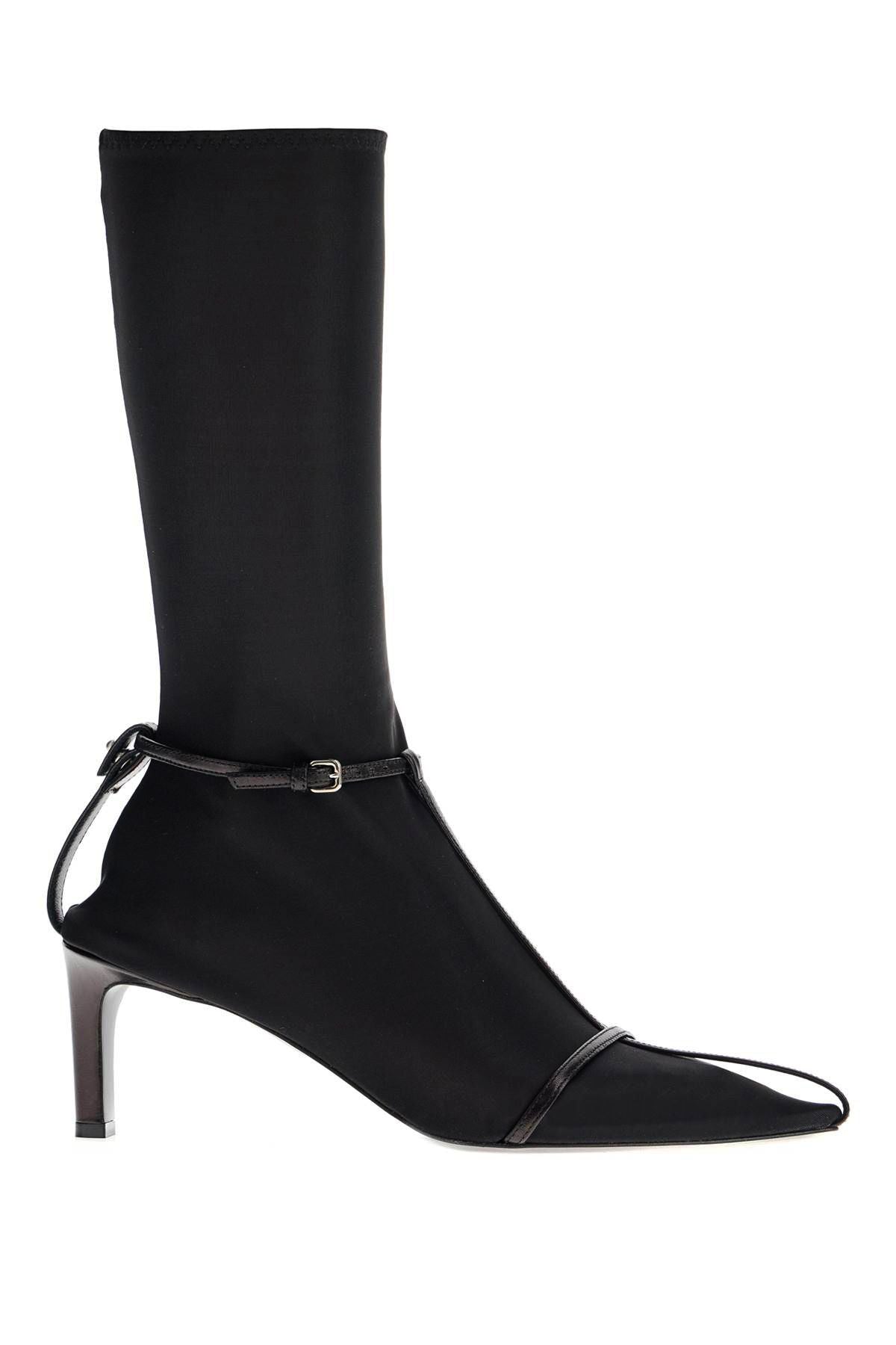 Leather Ankle Boots With Buckle Straps