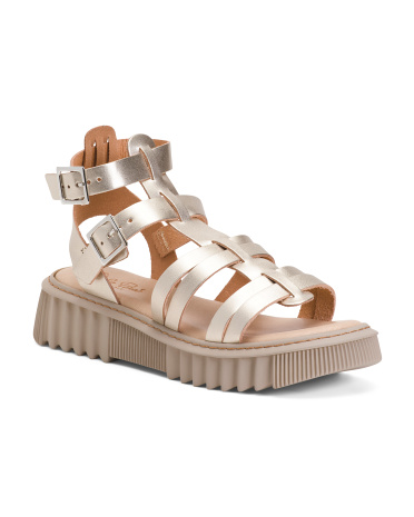 Leather Gladiator Sandals for Women | Leather/Metal