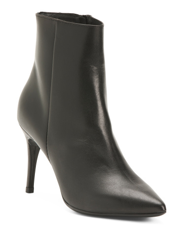 Leather Heeled Ankle Boots for Women