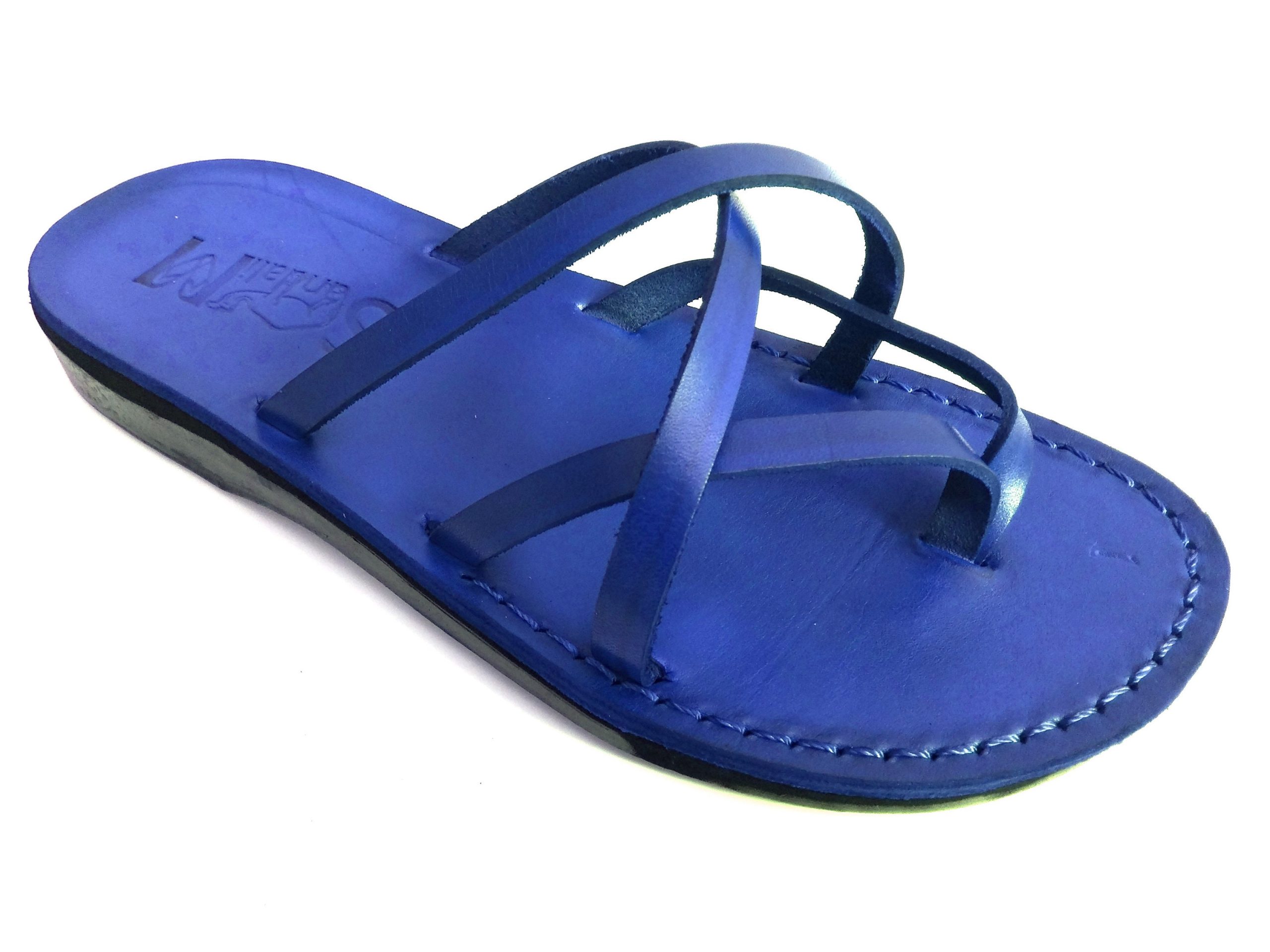 Leather Sandal With Straps For Women, Comfortable Ladies Summer Flip-Flops Flats, Crisscross