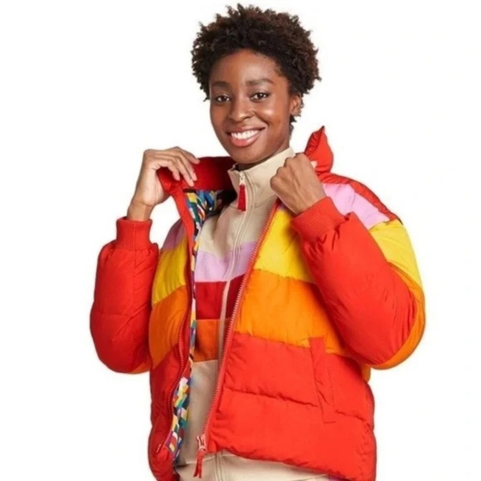 Lego X Target Women'S Color Block Puffer Ski Jacket NWT in Red, Women's (Size XS)