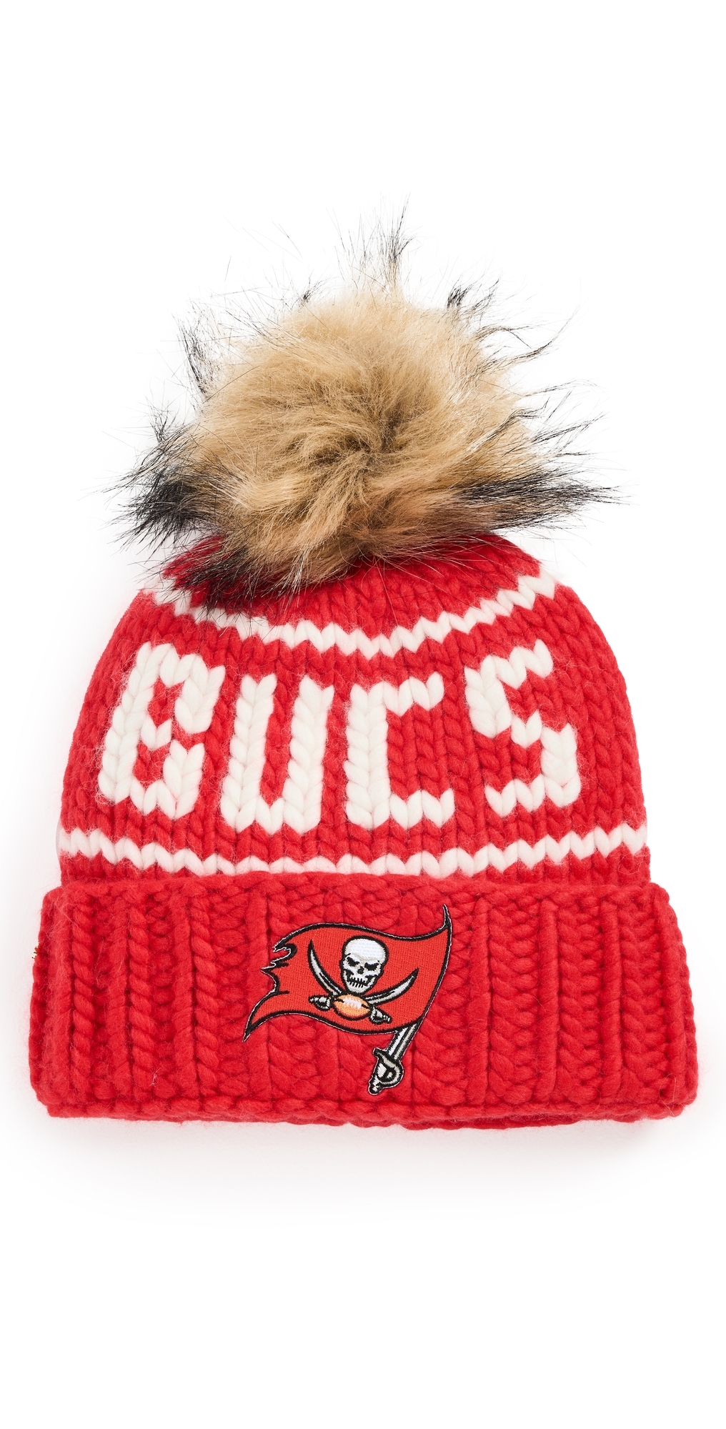 Lele Sadoughi Buccaneers Beanie Red One Size