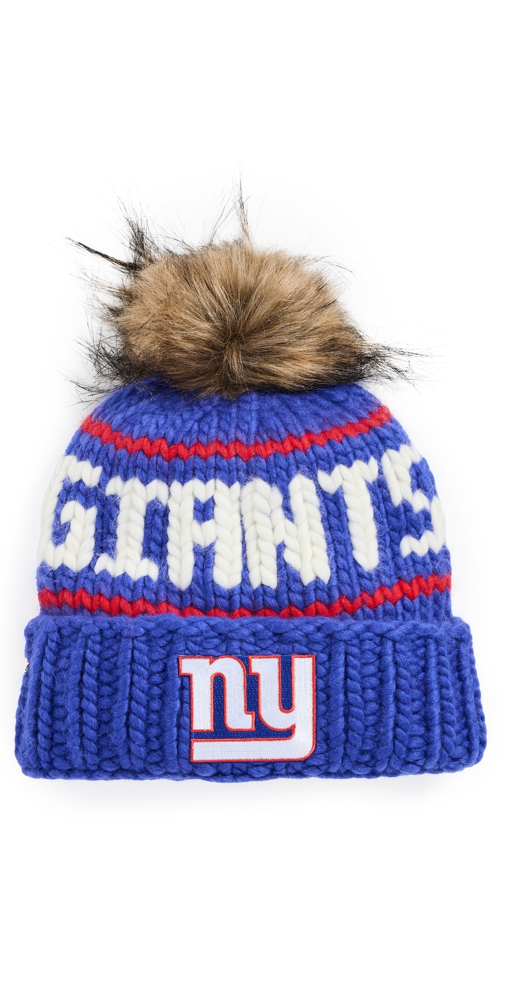 Lele Sadoughi Giants Beanie Royal Blue One Size