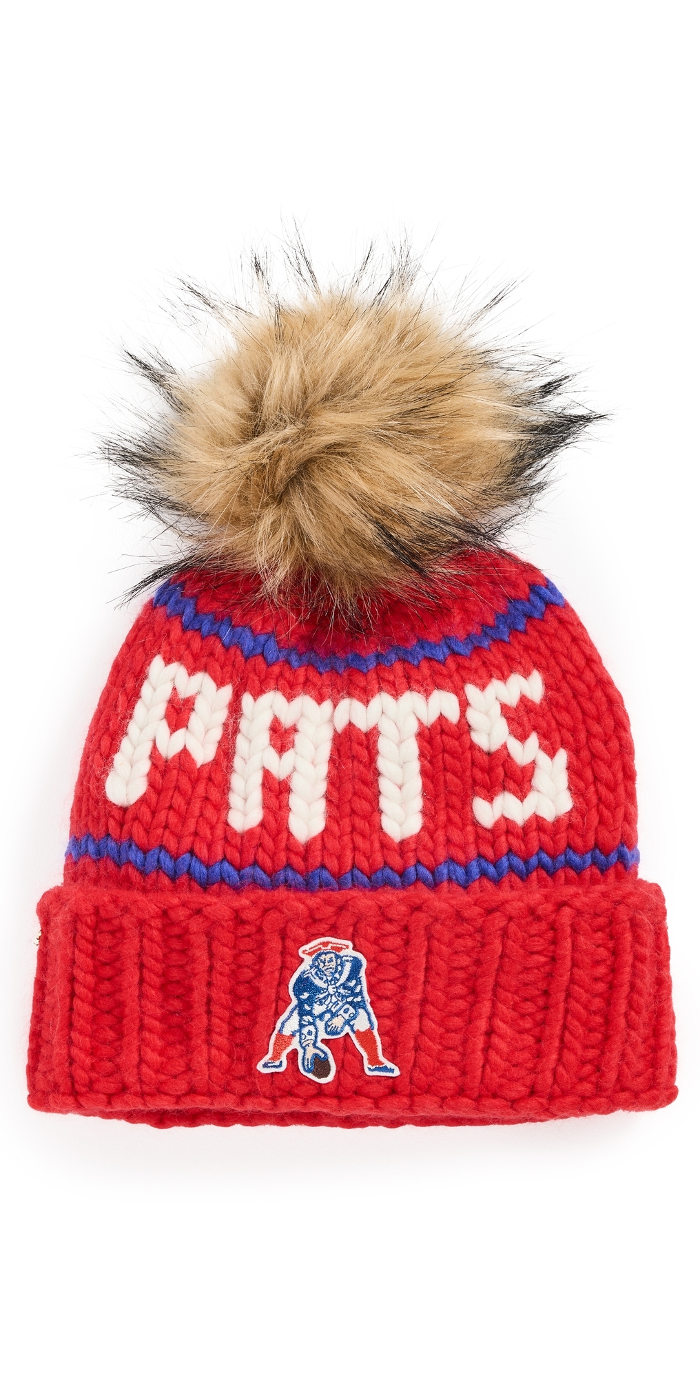 Lele Sadoughi Retro Pats Beanie Red One Size