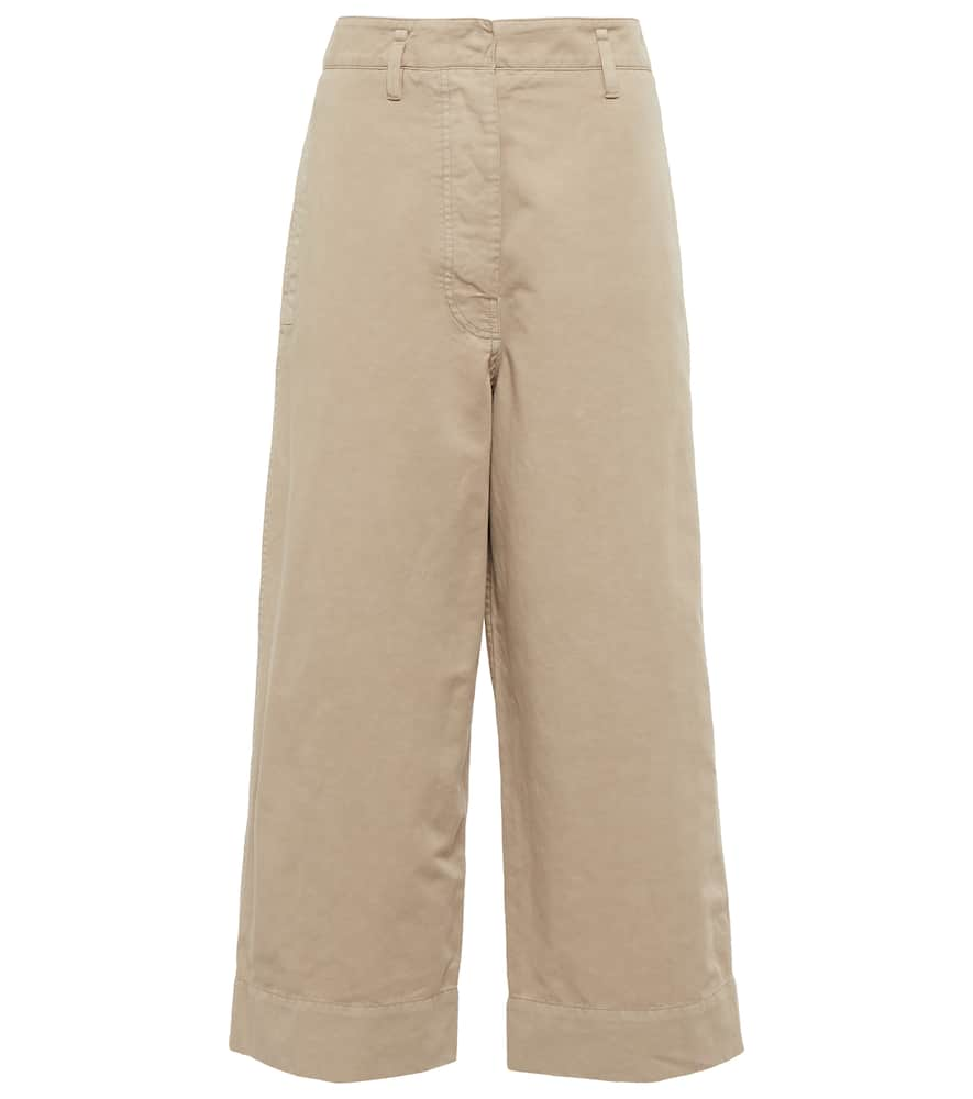 Lemaire Cotton and linen cropped pants