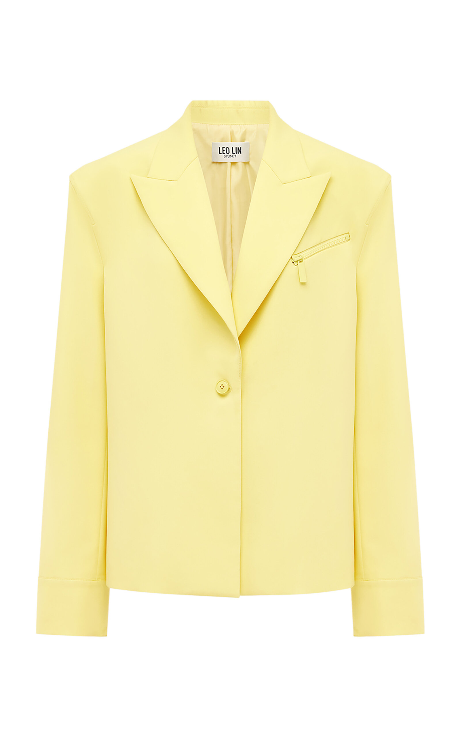 Leo Lin - Jovanna Crepe Blazer - Yellow - L - Moda Operandi