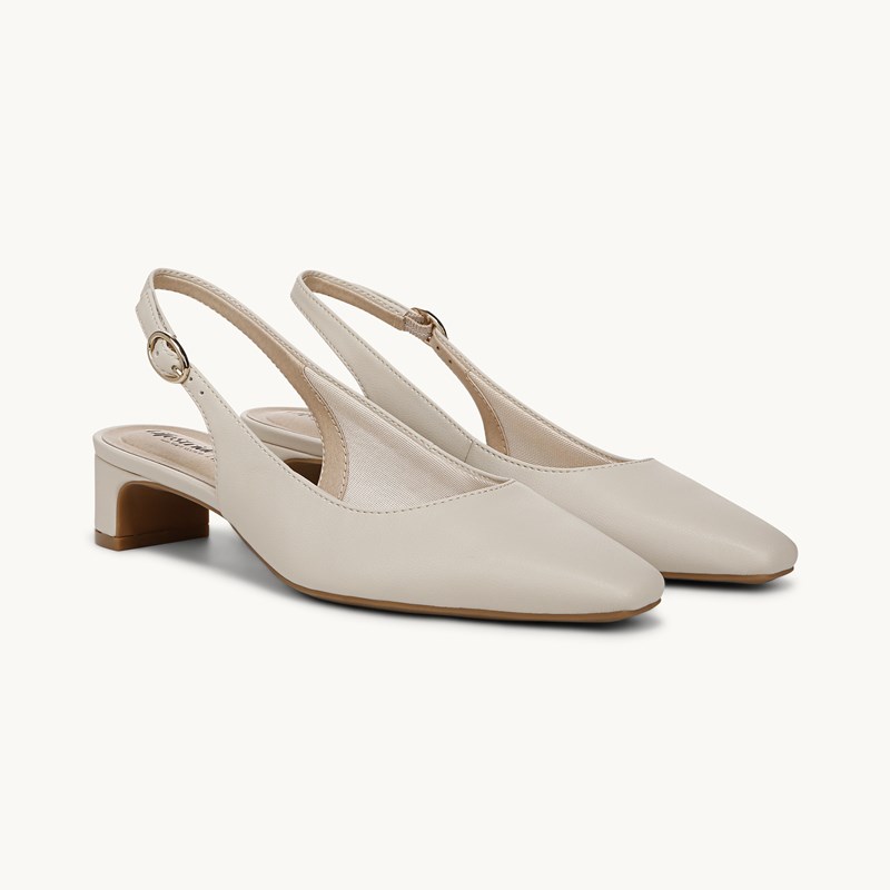 LifeStride Lorena Slingback Shoes (Pebble Taupe Faux Leather) 8.5 W