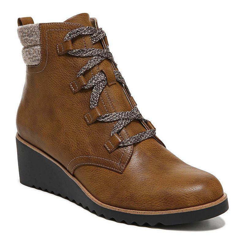 LifeStride Zone Women's Wedge Boots, Size: 8.5 Wide, Whiskey Brown