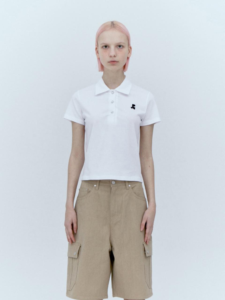 Light Polo Top_White