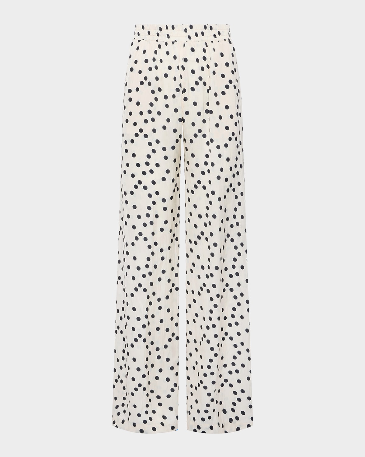 Lillian Polka-Dot Wide-Leg Pants