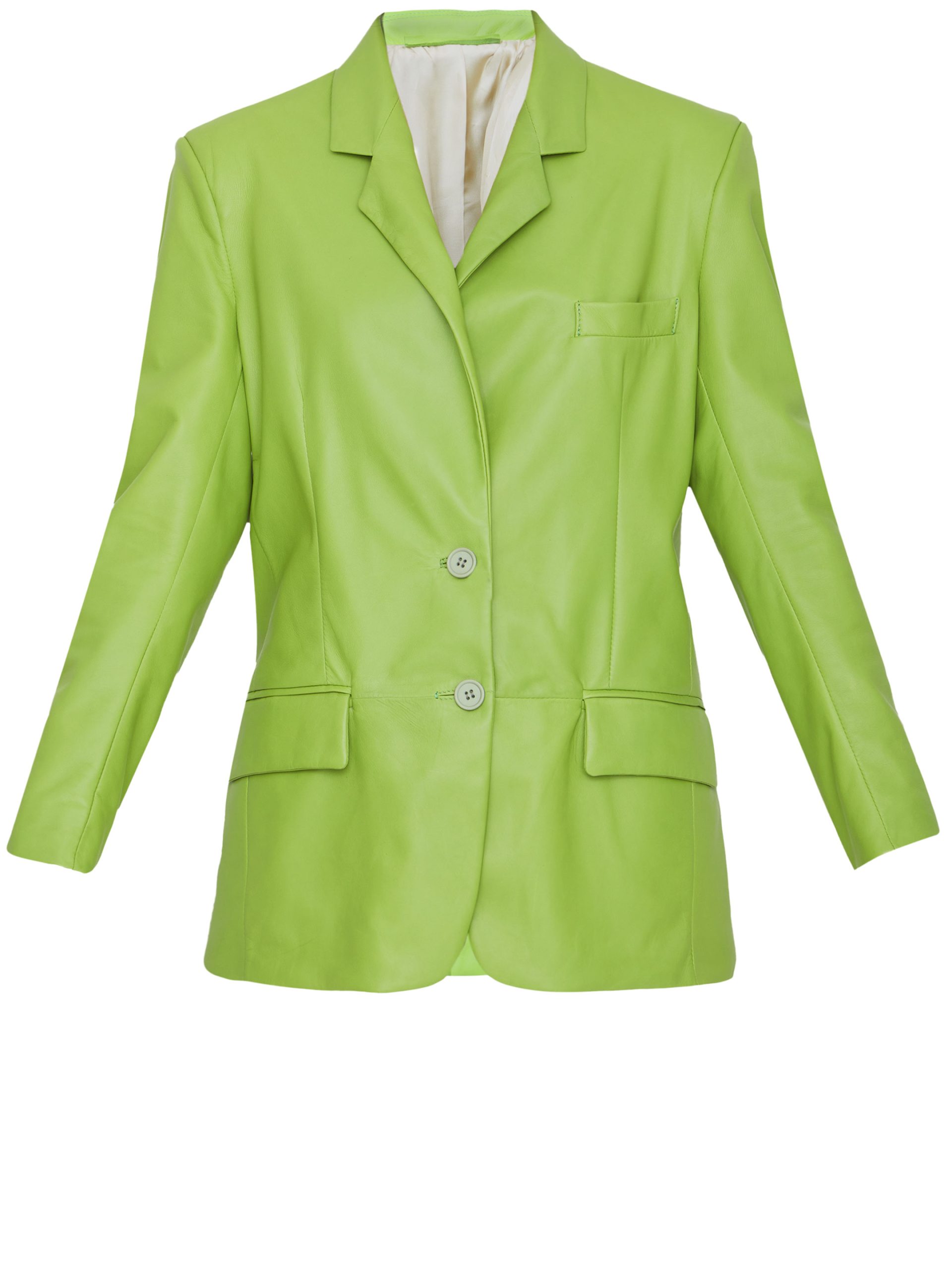 Lime leather jacket