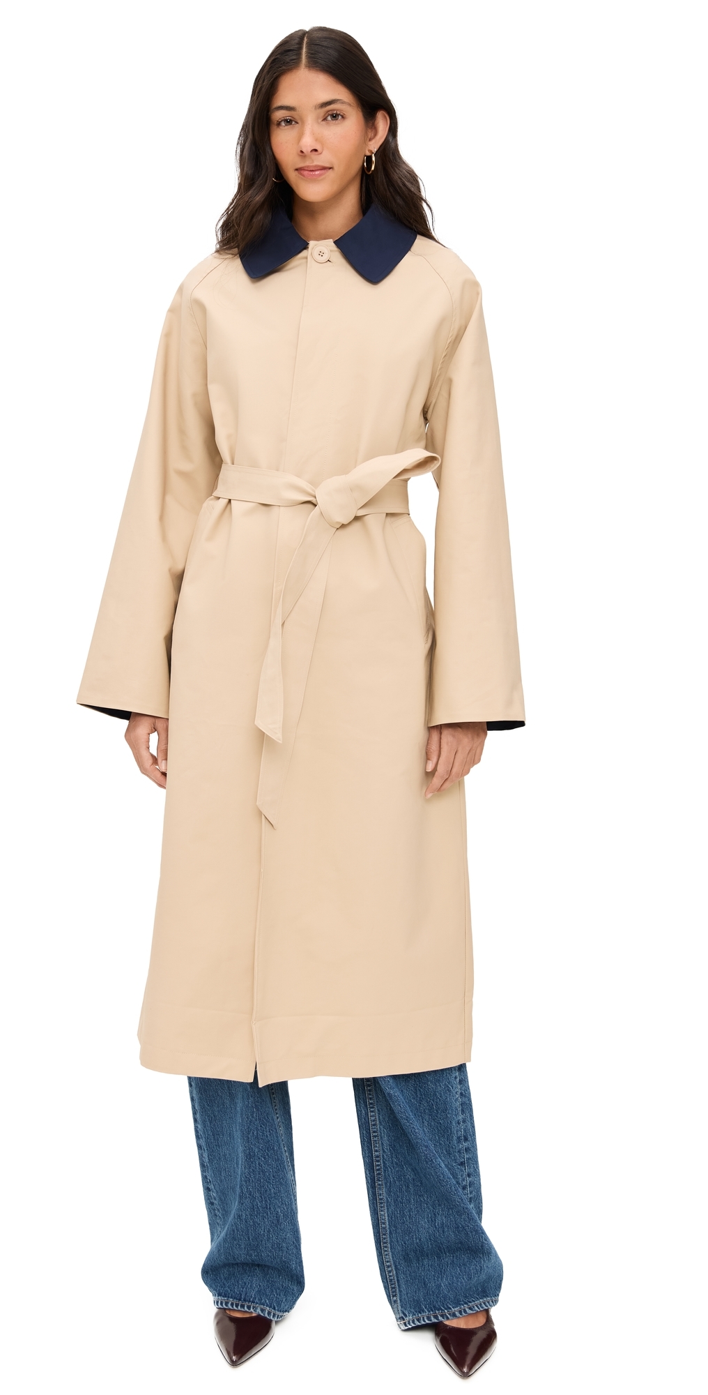 Line & Dot Shiloh Trench Coat Ecru L