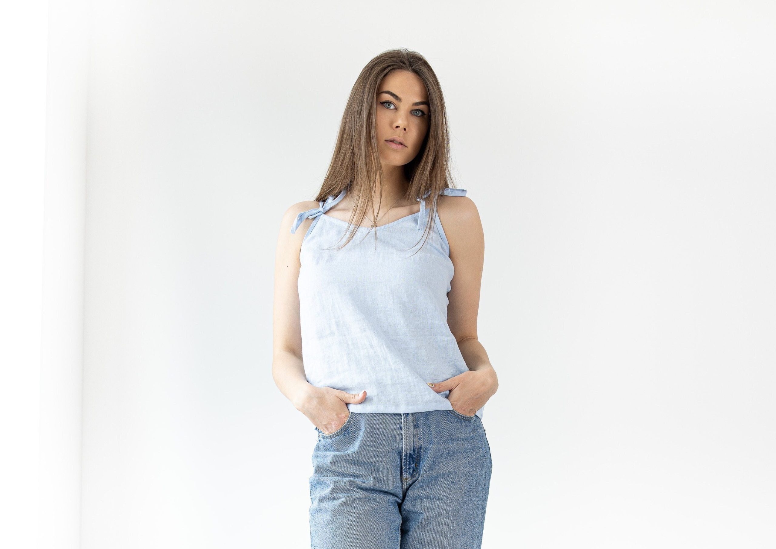 Linen Camisole/Ava Top Blouse Slip Top Handmade Shirt Clothing Tank Minimalistic Linen