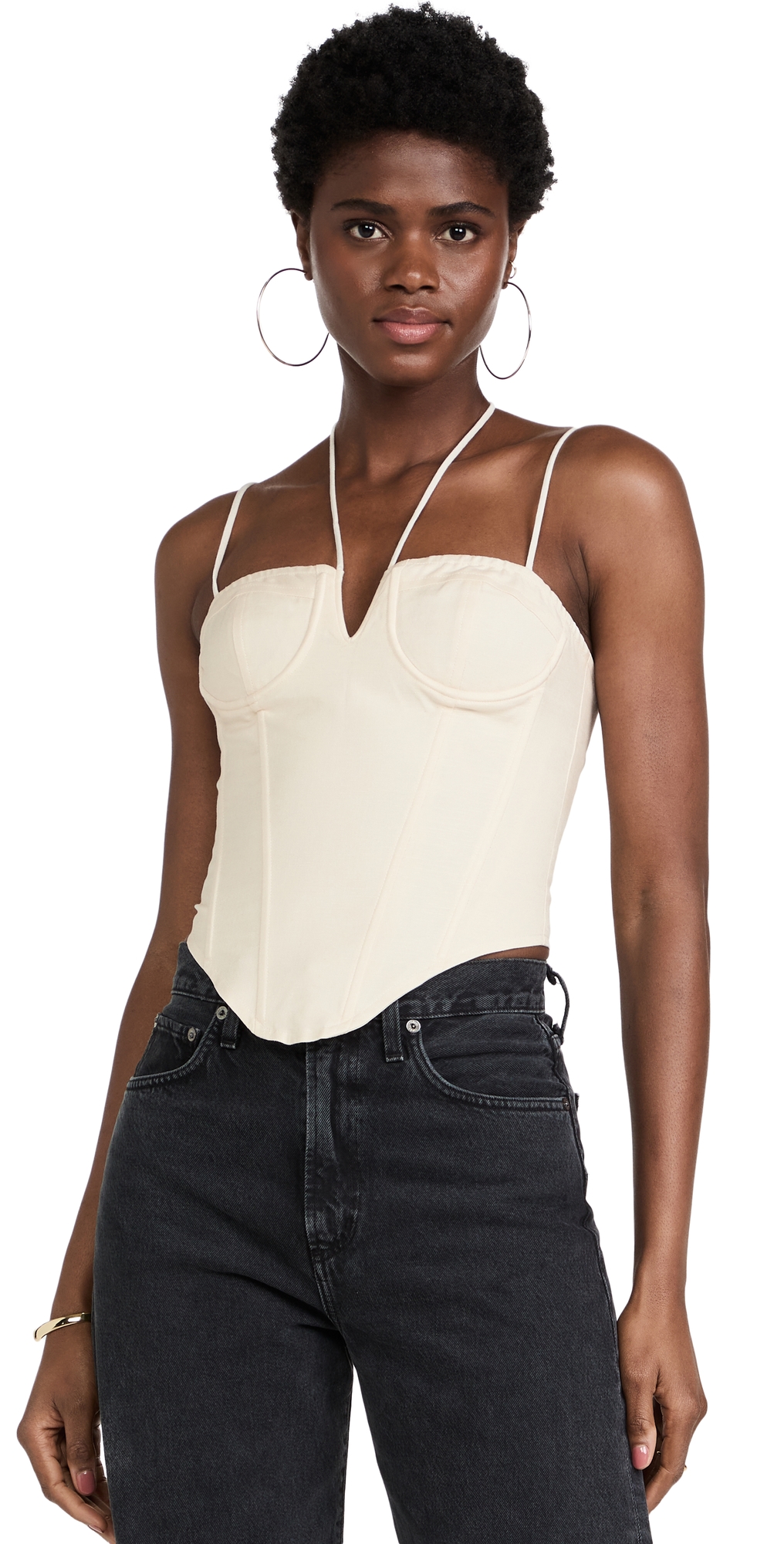 Lioness Del Gato Corset Top Off White XXS