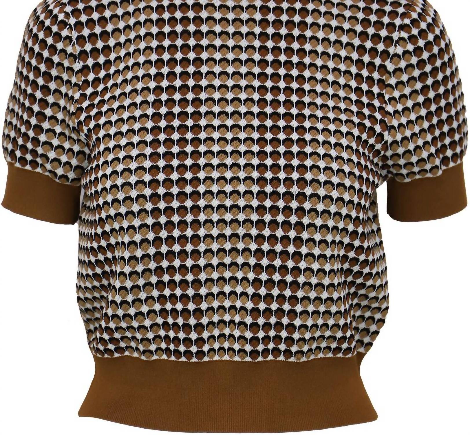 Lisola Knit Top In Brown Multi