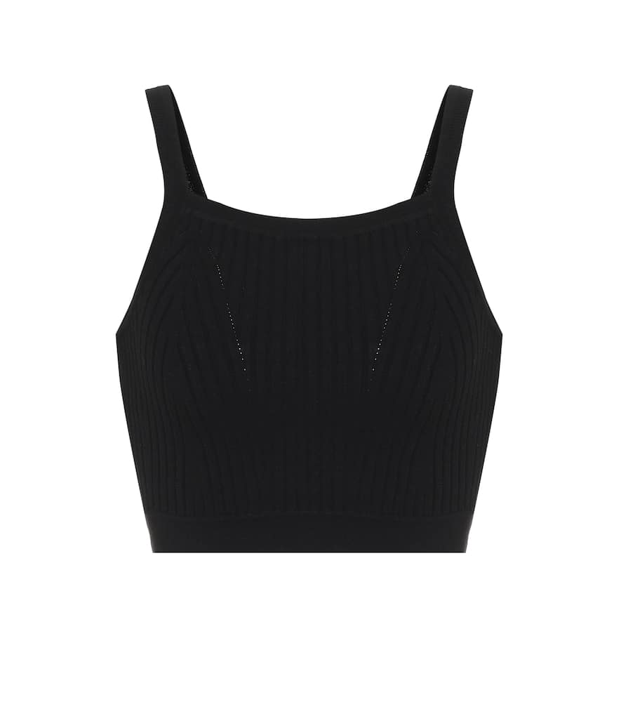 Live The Process Ribbed-knit crop top