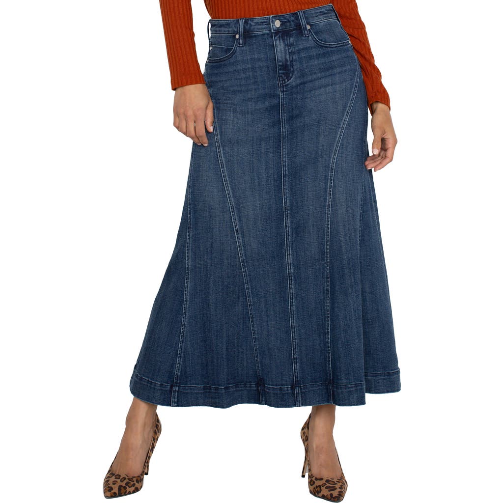 Liverpool Los Angeles Mermaid Denim Maxi Skirt in Woodward at Nordstrom, Size 0