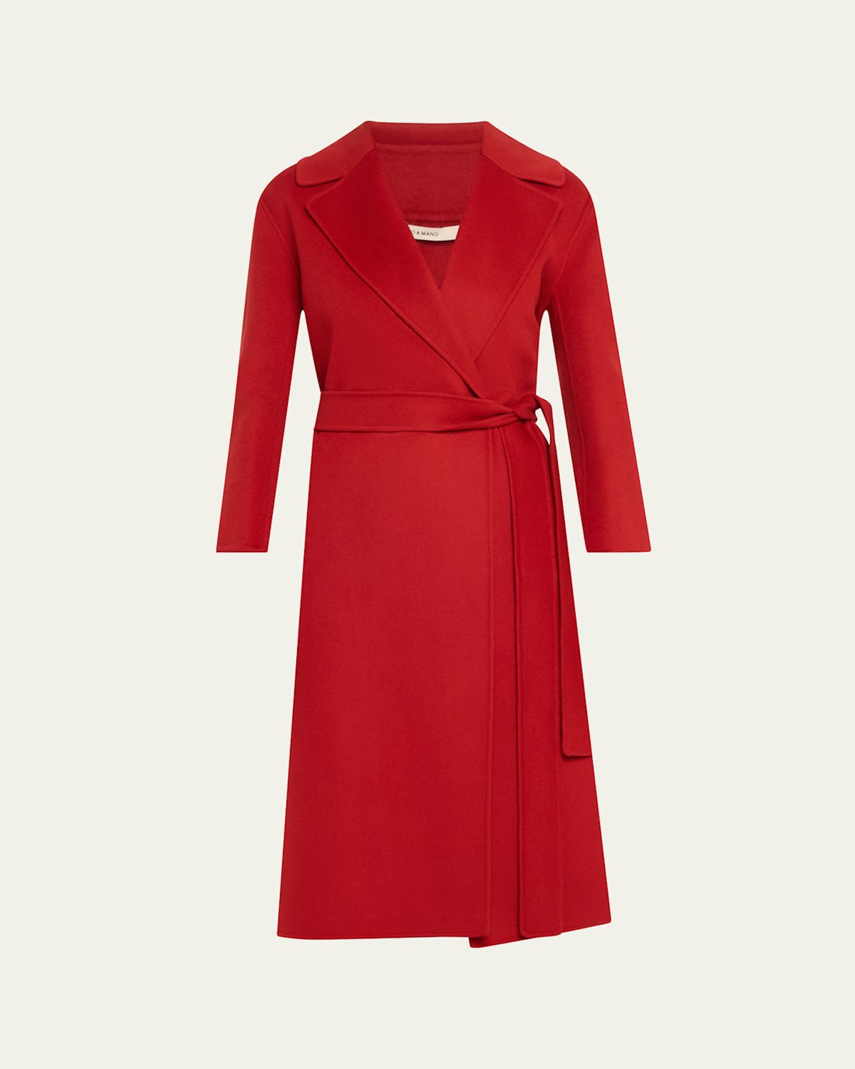 Livia Belted Wrap Wool Coat