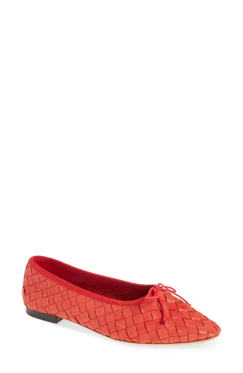 Loeffler Randall Landry Woven Ballet Flat in Red at Nordstrom, Size 5.5