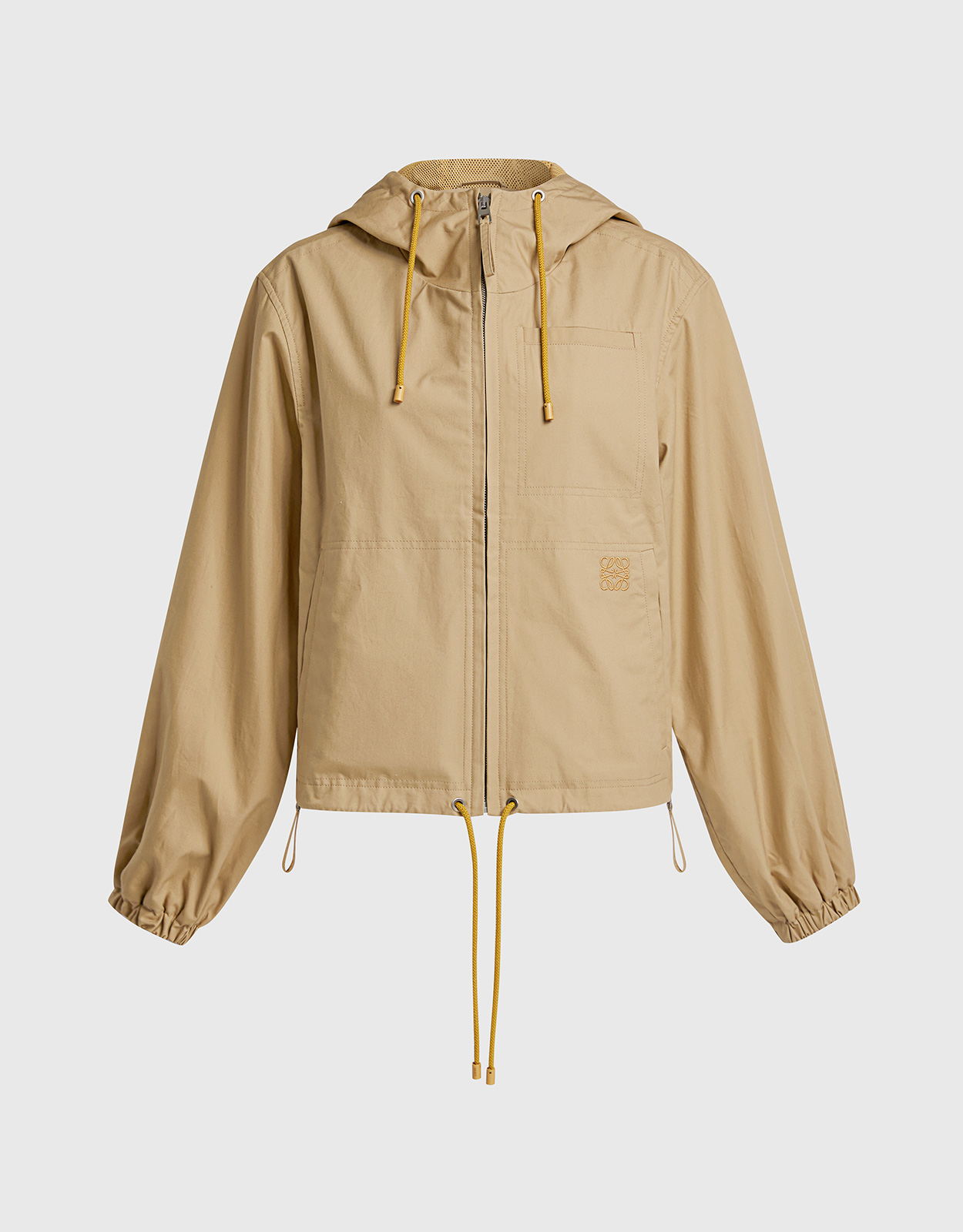 Loewe Cotton Hooded Short Parka Jacket - 36