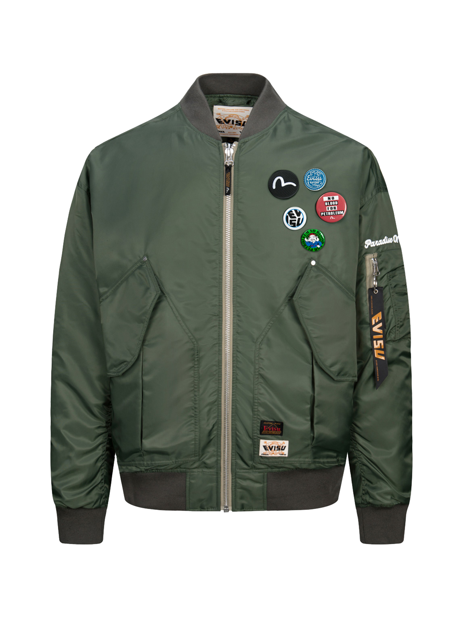 Logo Badges and Seagull Padded Embroidery Loose Fit MA-1 Padded Jacket