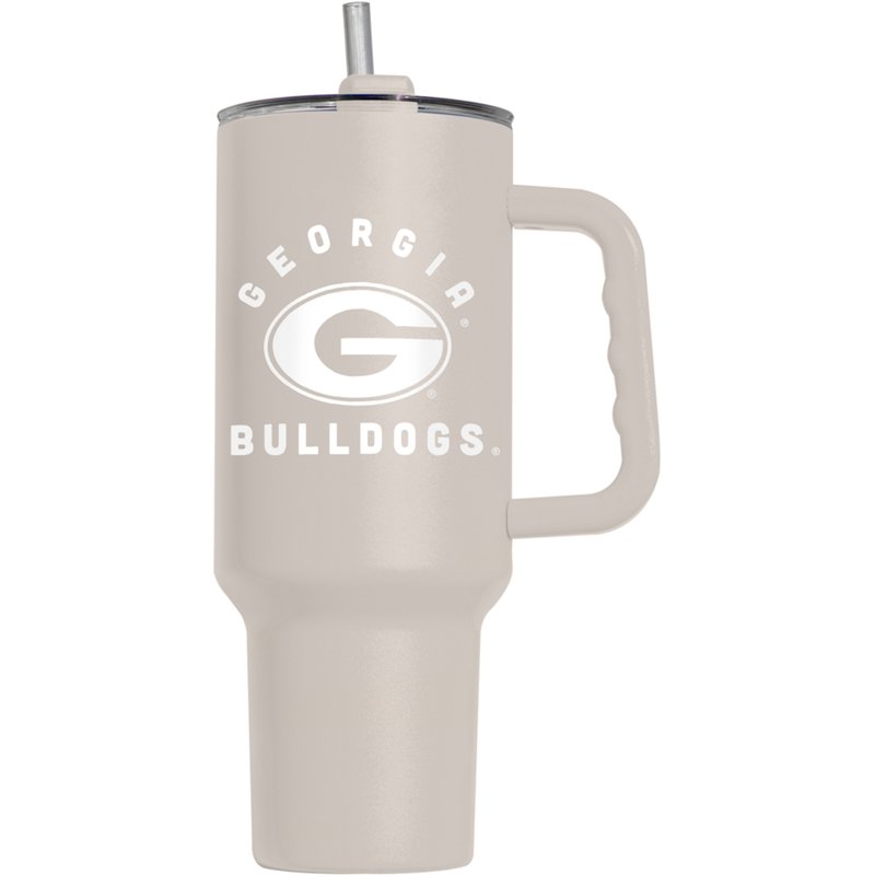 Logo Brands University of Georgia Archway 40 oz Power Coat Tumbler Light Beige - NCAA Novelty at Academy Sports