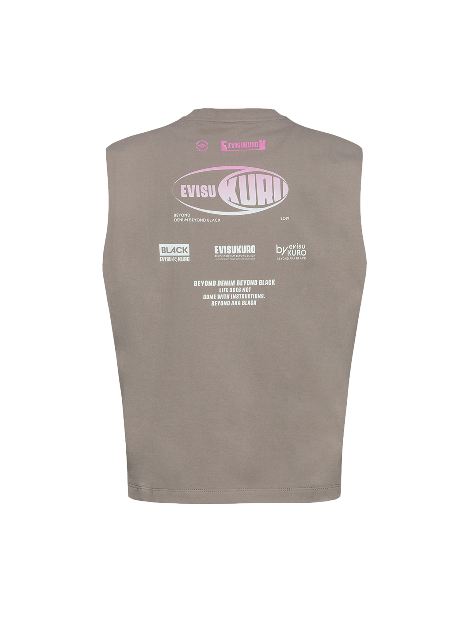 Logo Print Shoulder-Pad Tank Top