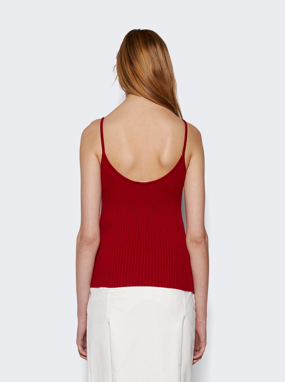 Logo Ribbed Knit Tank Top