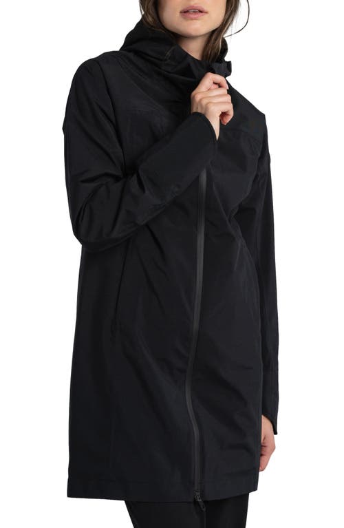 Lole Element Hooded Waterproof Raincoat in Black Beauty at Nordstrom, Size X-Small