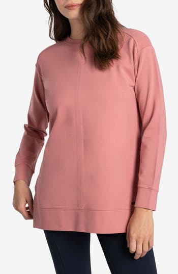 Lole Mindset Long Sleeve Tunic Top in Peony at Nordstrom Rack, Size Xx-Small