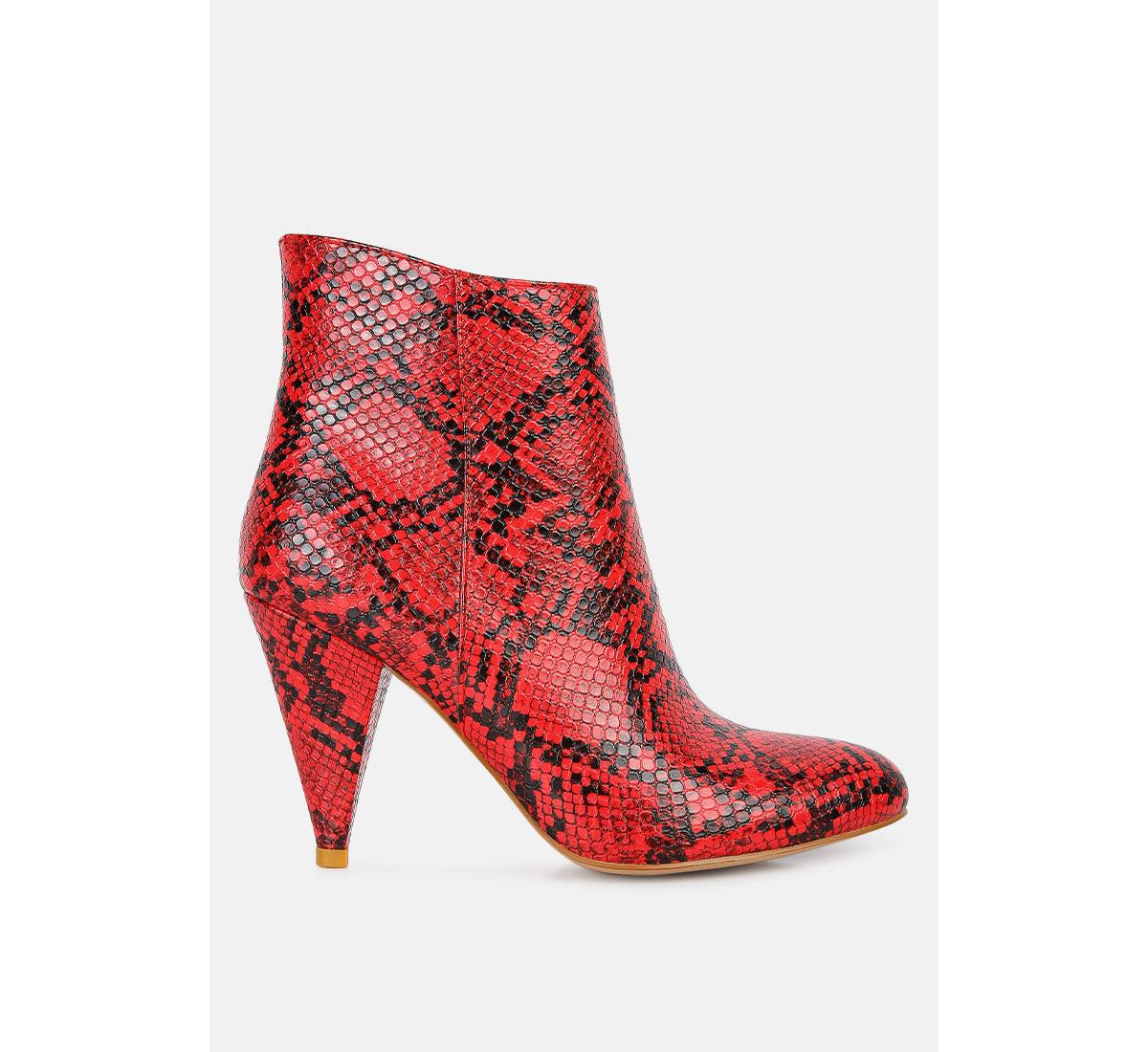 London Rag Lemon Tart Heeled Ankle Boots - Red